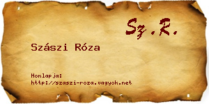 Szászi Róza névjegykártya